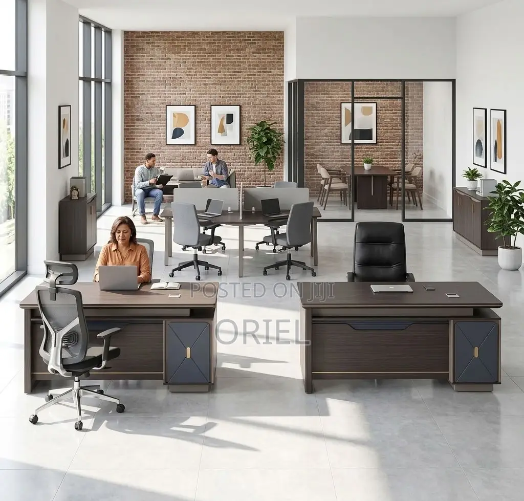 Office Desk : Large L-Shaped Executive Office Desk 2M