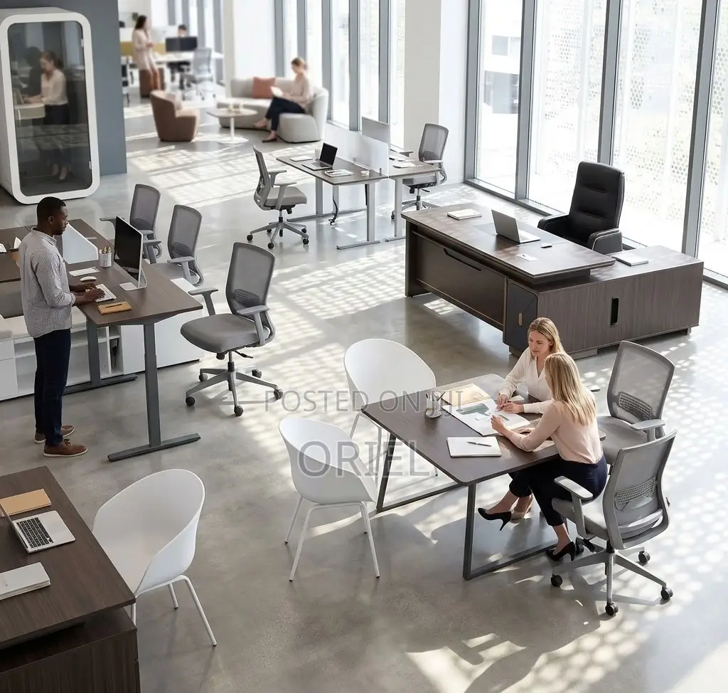 Office Desk : Large L-Shaped Executive Office Desk 2M