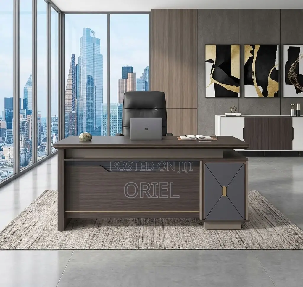 Office Desk : Large L-Shaped Executive Office Desk 2M