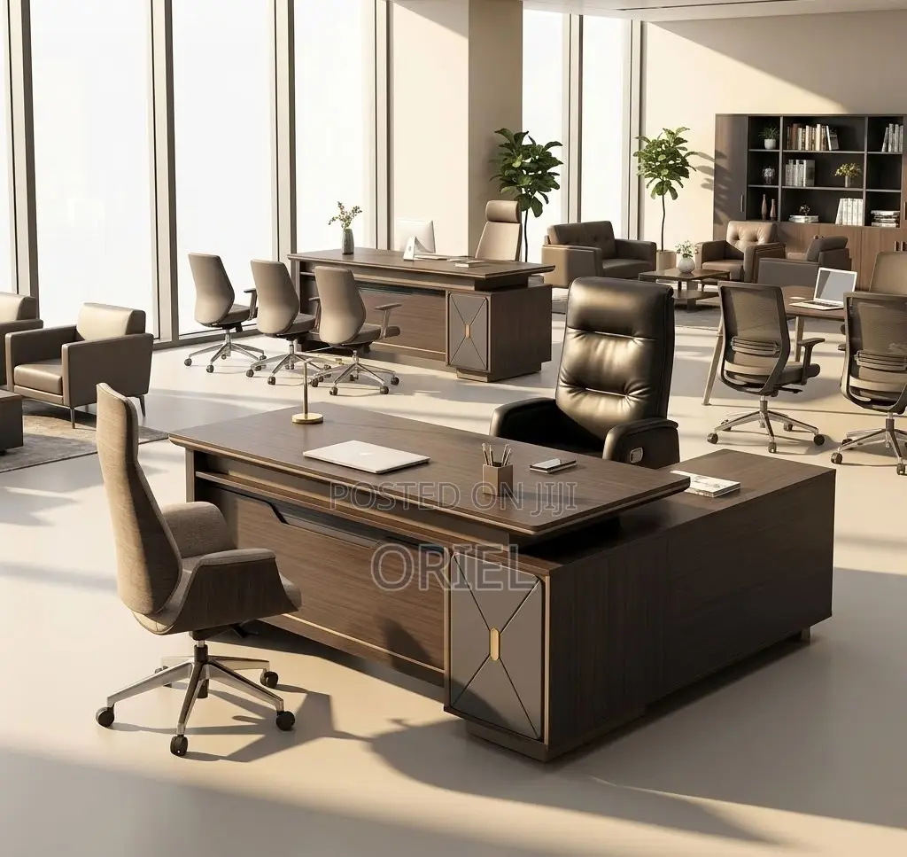 Office Desk : Large L-Shaped Executive Office Desk 2M