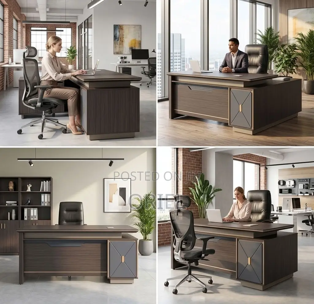 Office Desk : Large L-Shaped Executive Office Desk 2M