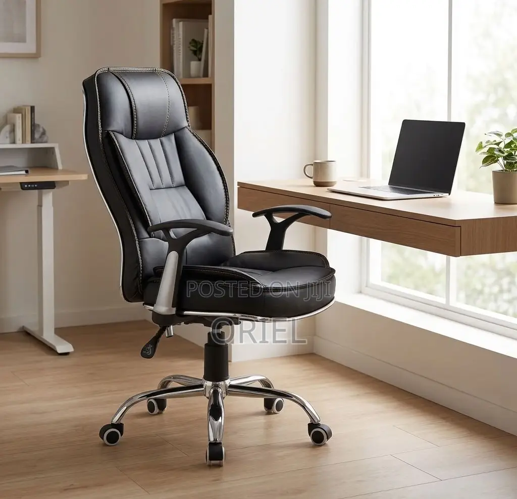 Office Chair : Generic Black Leather Chair