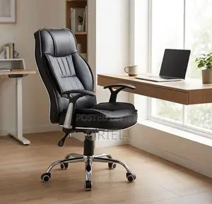 Office Chair : Generic Black Leather Chair