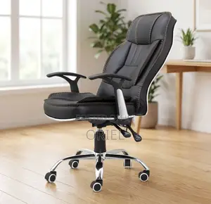 Office Chair : Generic Black Leather Chair