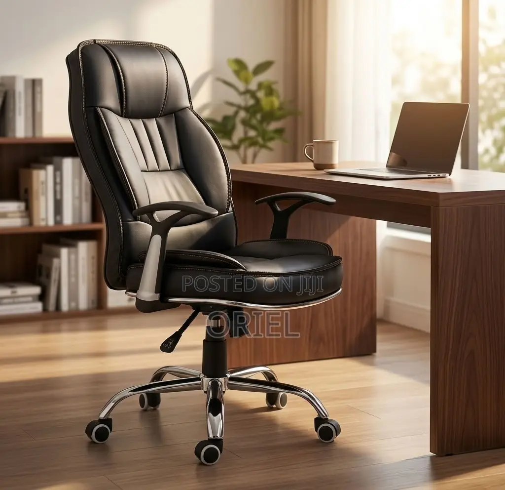 Office Chair : Generic Black Leather Chair