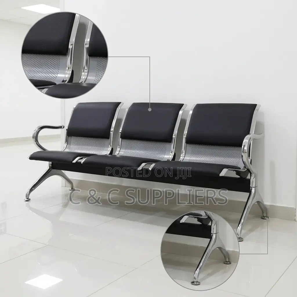 3-Seater Linked Waiting Bench