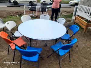 Outdoor Blue Plastic Foldable Chair