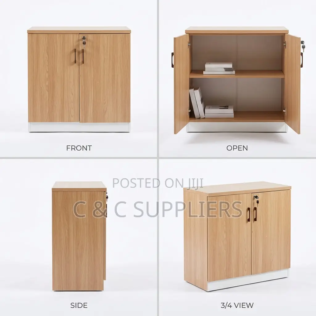 2-Door Cherry Brown Filling Cabinet.
