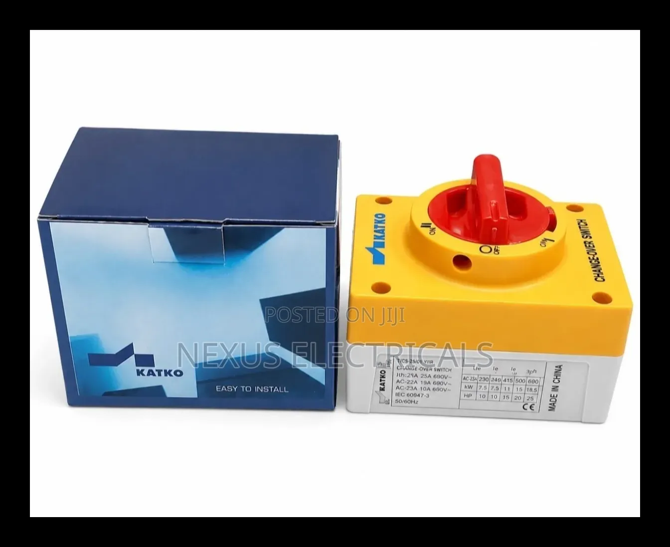 Katko Change-Over Switch 63A. Rotary Manual Transfer Switch