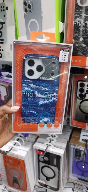 Blue Ocean Wave Case With Metal Camera Labeled for the iPhone 17 Pro