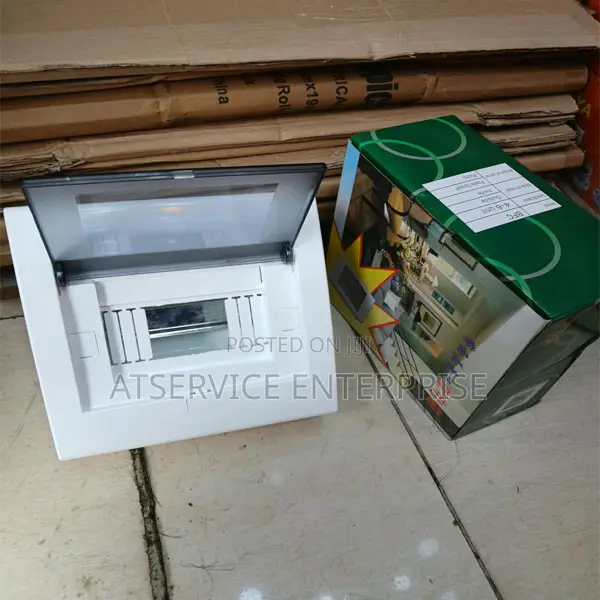 Circuit Breaker Distribution Box - Waterproof IP65, White Plastic,