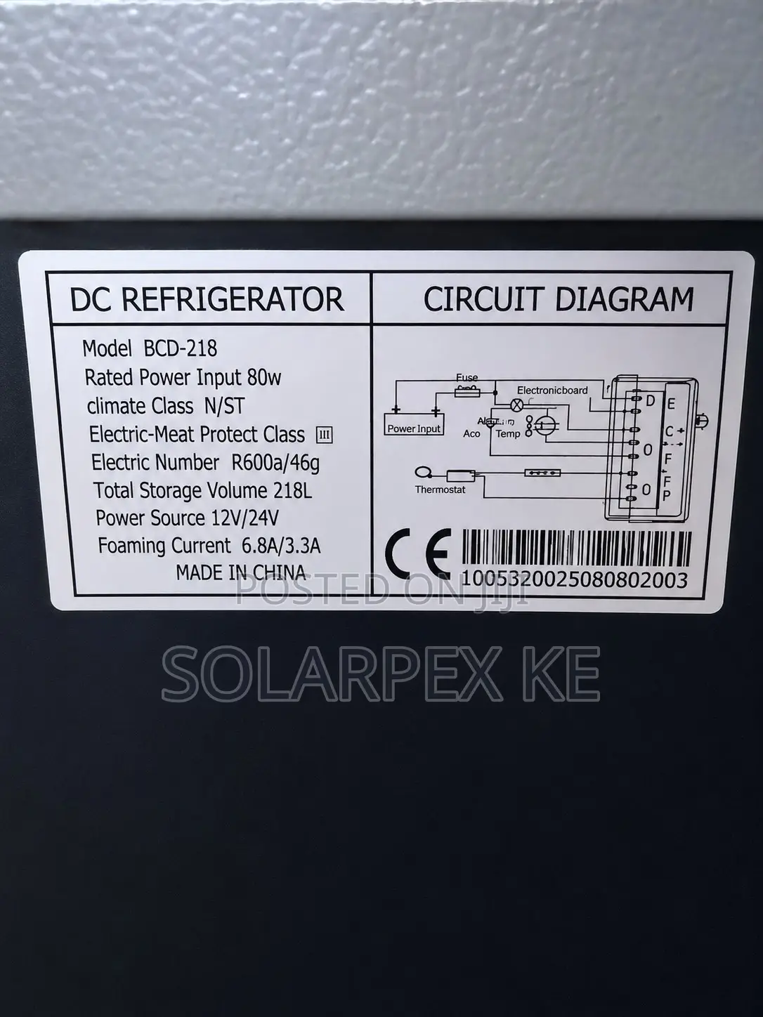 218L Dc Solar Refrigerator 12/24v