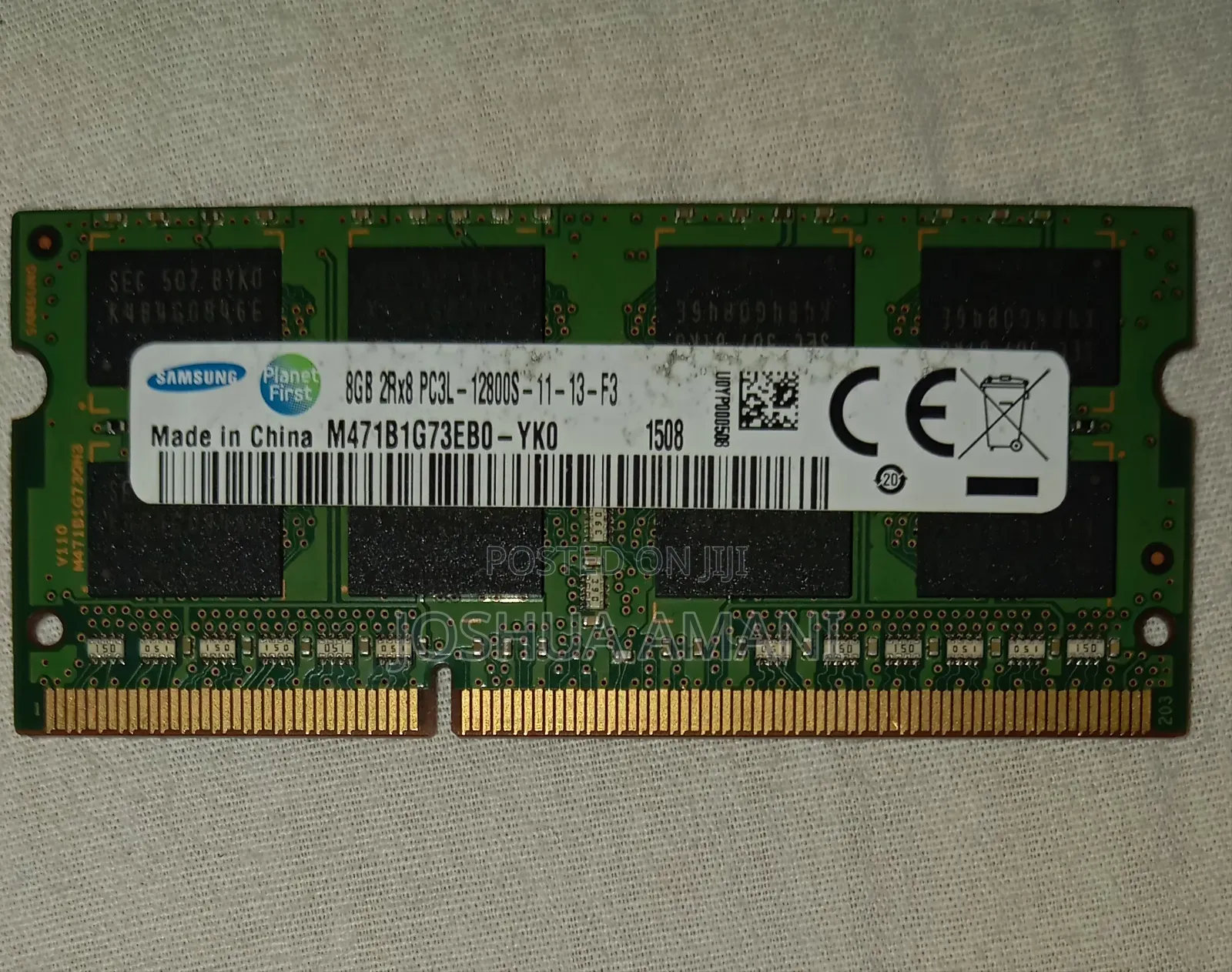 Selling a Samsung 8GB Laptop RAM Module.