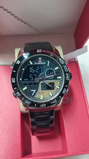 Naviforce Black Strap Watch