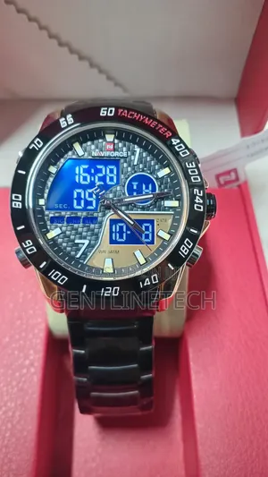 Naviforce Black Strap Watch