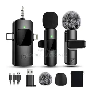 K9 Wireless Microphone 2.4GHz With Clip Professional Microphone for iP