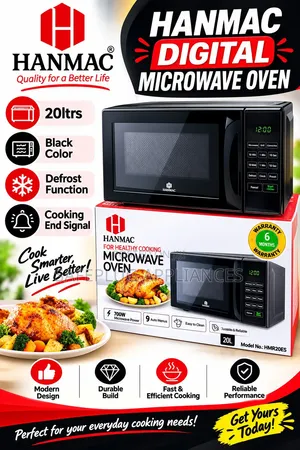 Hanmac 20-Litre Digital Microwave Oven