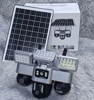 V380 3-Lens 3-Screens 4g Wireless Solar Camera Outdoor PTZ CCTV