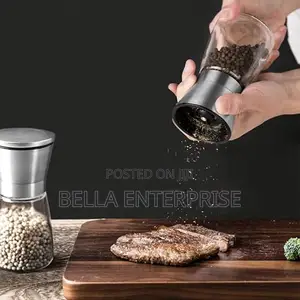 *Pepper Grinder Glass and Steel