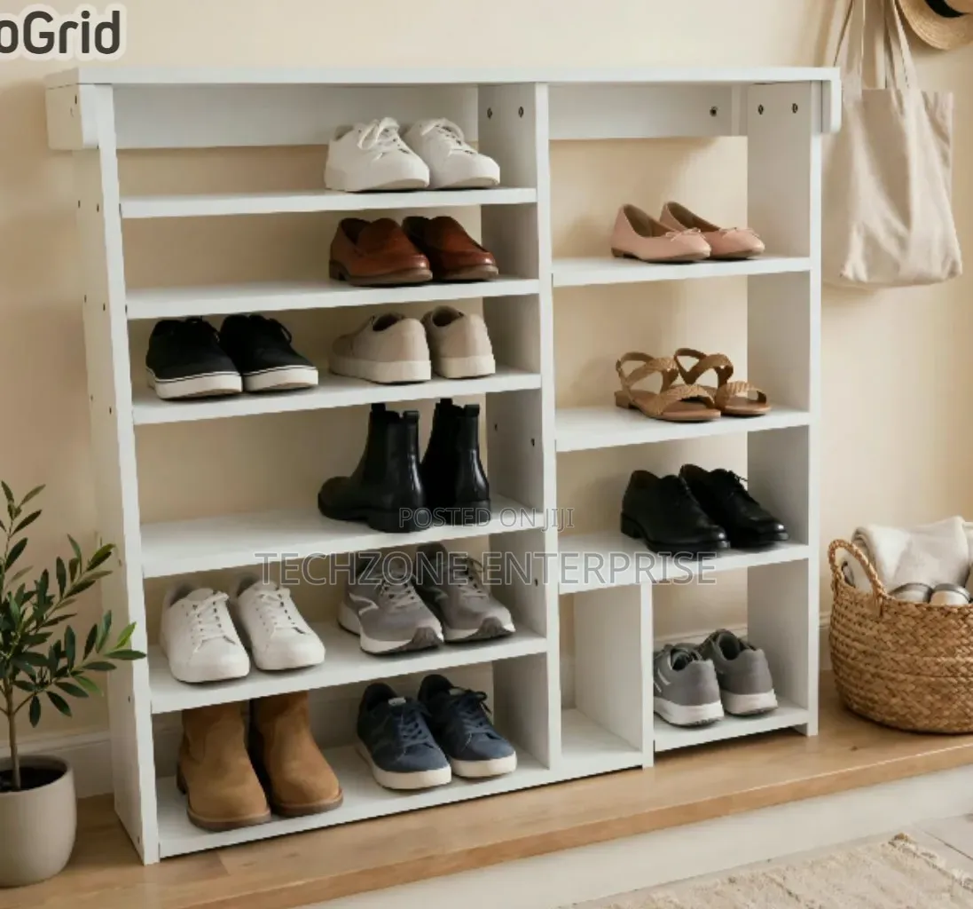 Imported Executive Shoe Rack, White