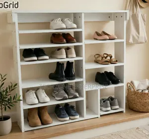 Imported Executive Shoe Rack, White