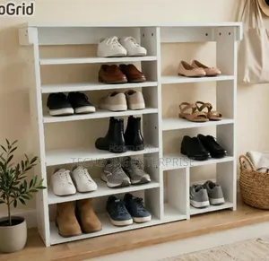 Imported Executive Shoe Rack, White