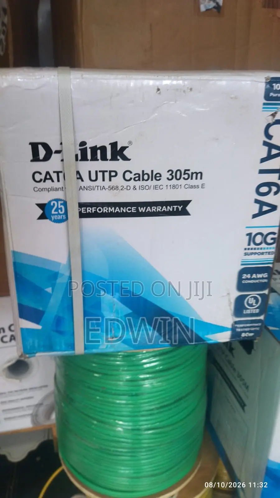 D-Link Cat6A UTP 23AWG Cable 305M