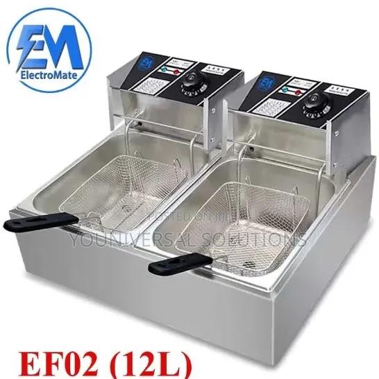 Electromate Double Deep Fryer - main view