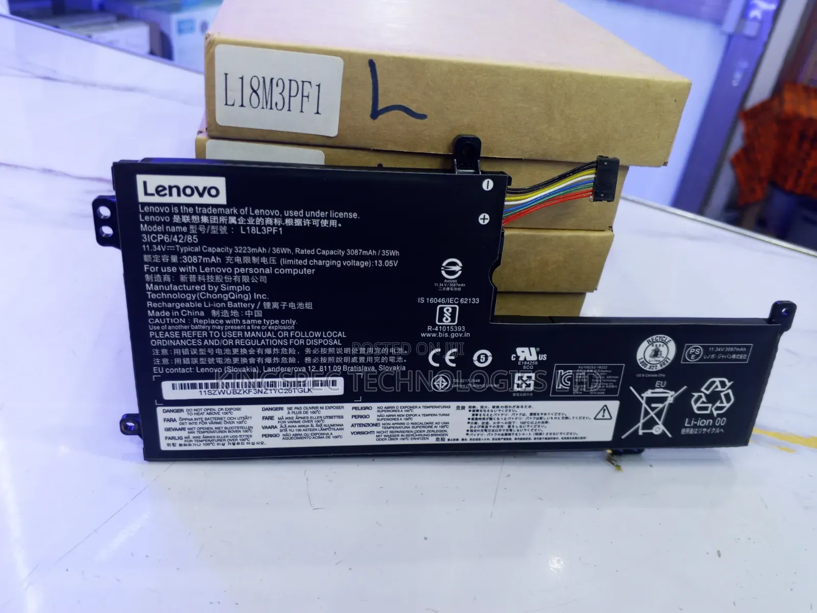 Original Lenovo L18M3PF1 Battery