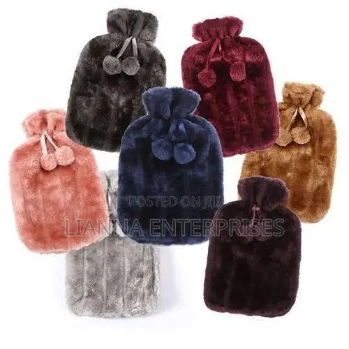 2L Hot Water Bottle With Soft Fleece Cover - Durable Safe