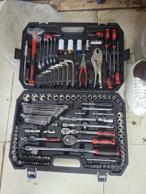 142-Piece Chrome Vanadium Mechanic Socket and Tool Kit Set