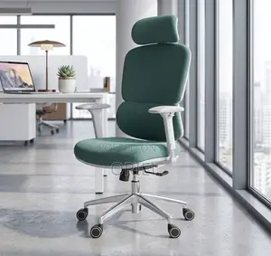 Office Chair : Green Ergonomic Back Support Chair