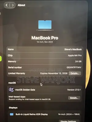 Laptop Apple MacBook Pro 2024 M4 Pro 24GB Apple M4 Pro SSD 512GB