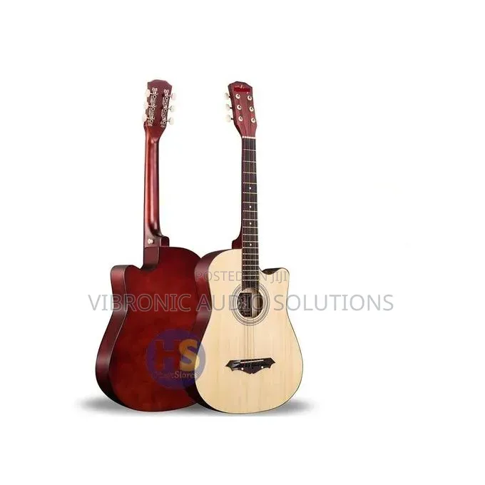 Acoustic Box Guitar With Bag and Strap - Natural