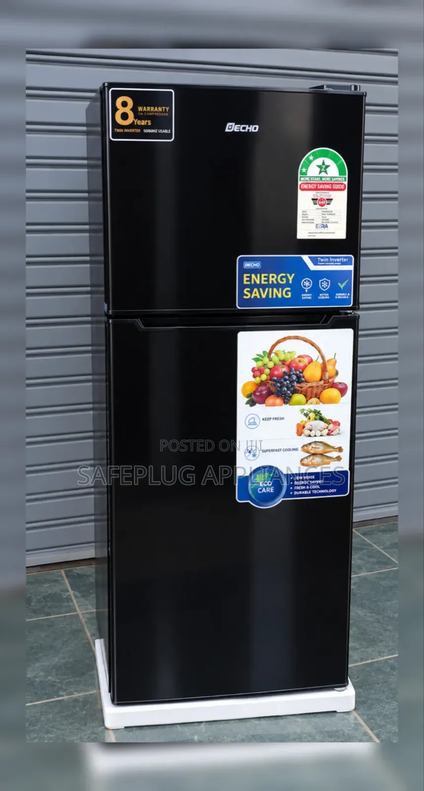 Decho 188L Double Door Refrigerator