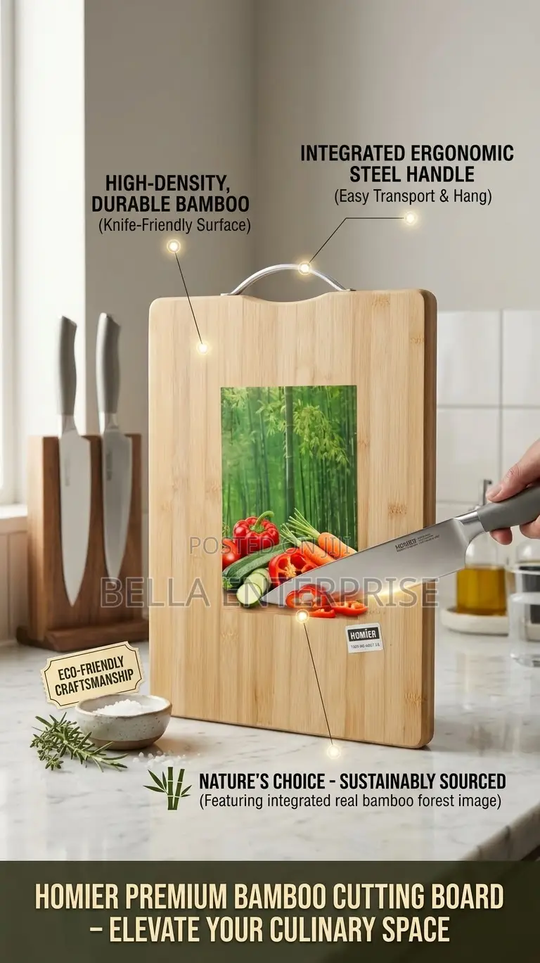 Bamboo Heavy Chopping Board Material:Bamboo Colour:brown Size:16"*12"