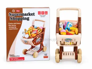 Kids Mini Supermarket Cart for Pretend Shopping