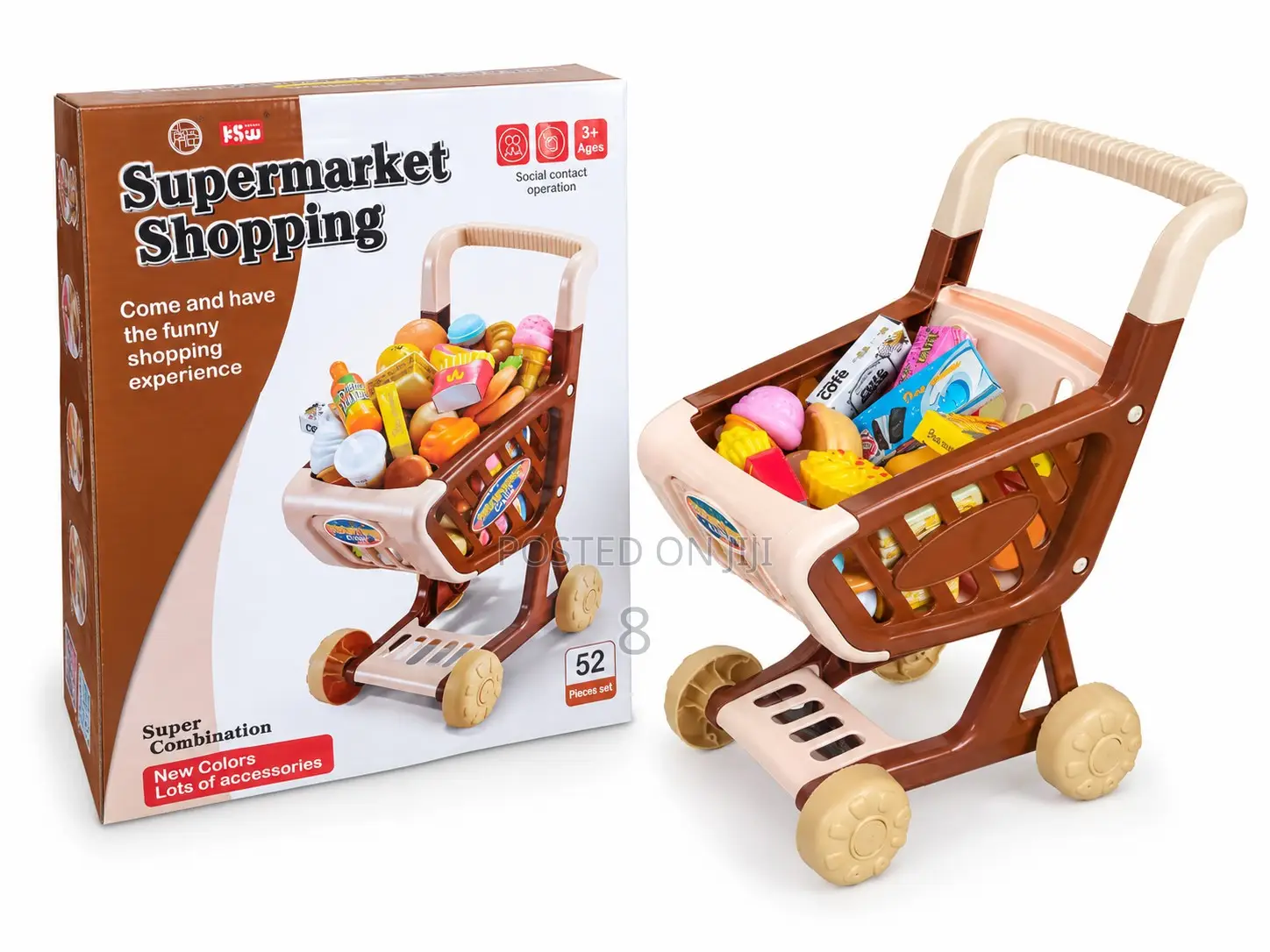 Kids Mini Supermarket Trolley for Play