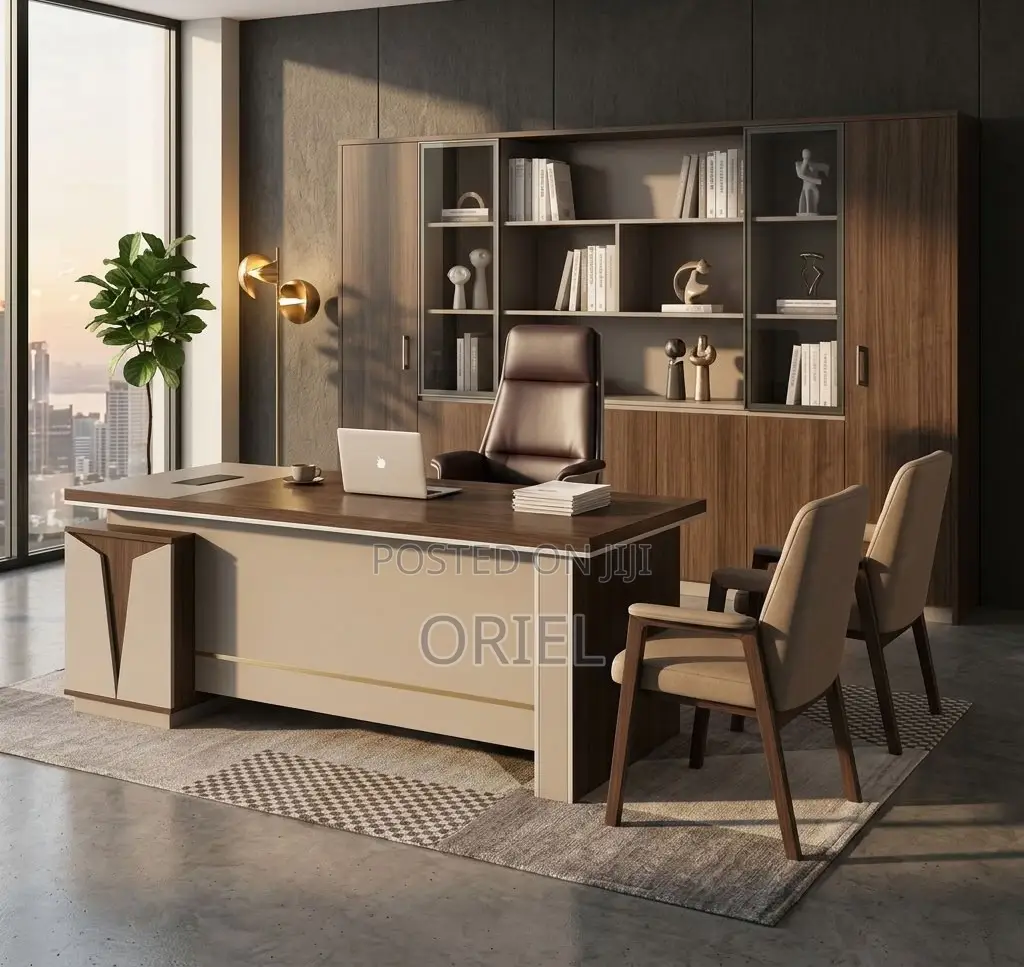 Office Desk : 5.24934FT L-Shaped Executive Office Desk