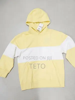 Calibre Yellow and White Color-Block Numeric 07 Hoodie