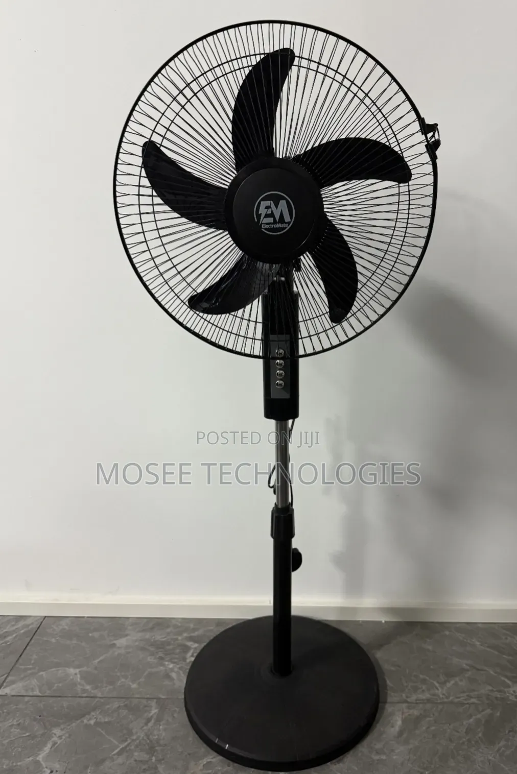 Black 16 Inches Electromate Electromate Standing Fans
