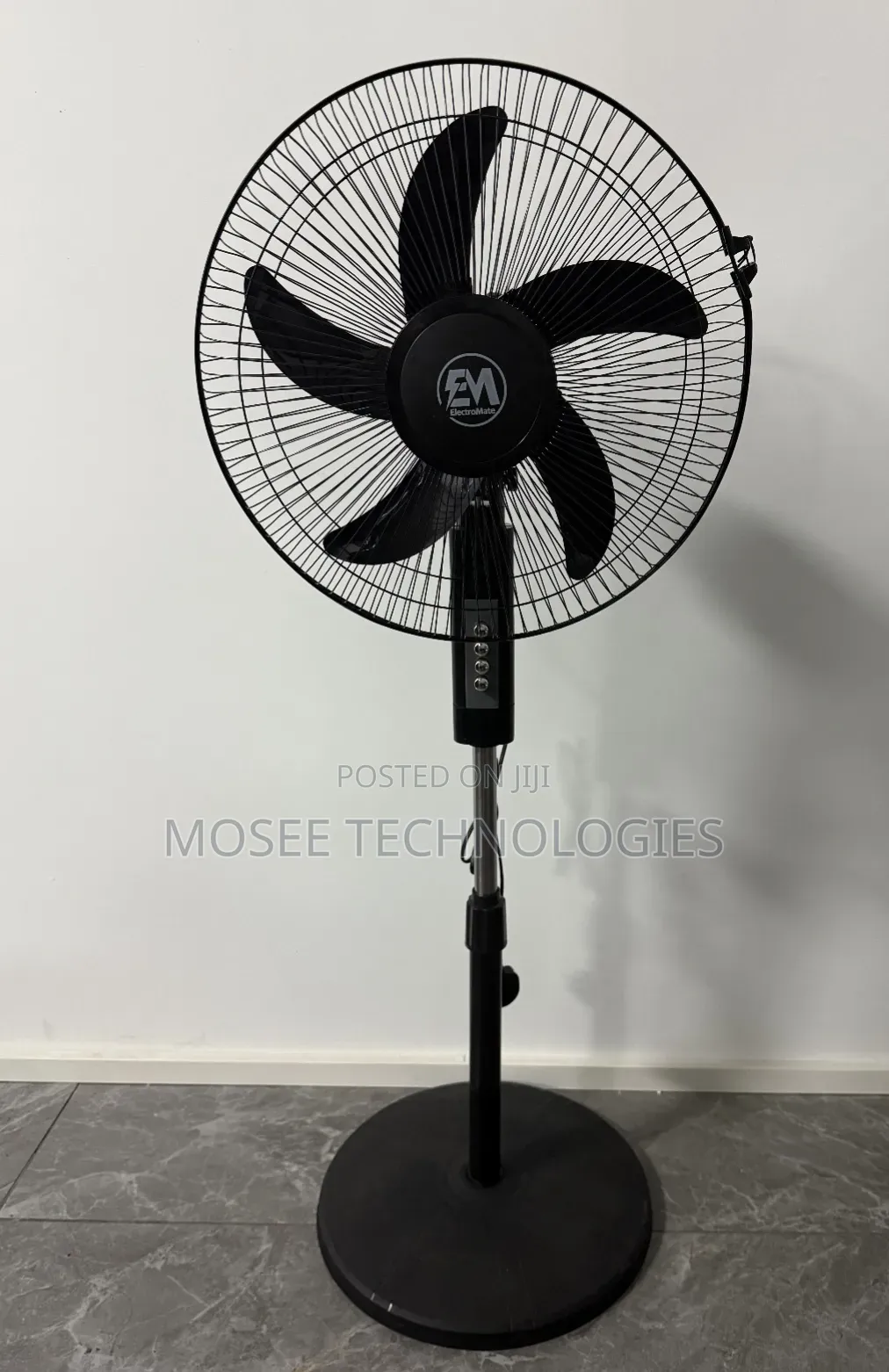 Black 16 Inches Electromate Electromate Standing Fans