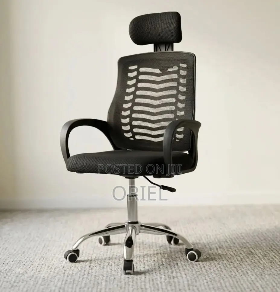 Office Chair : Adjustable Mesh Headrest Chair