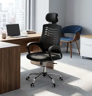 Office Chair : Adjustable Mesh Headrest Chair
