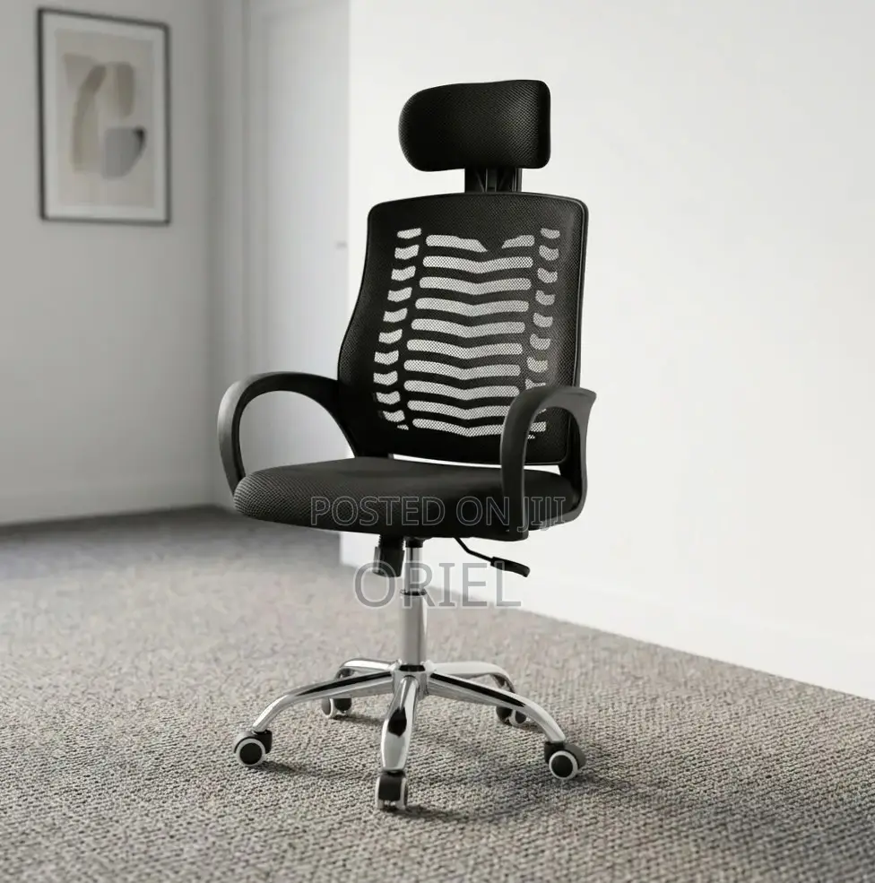 Office Chair : Adjustable Mesh Headrest Chair