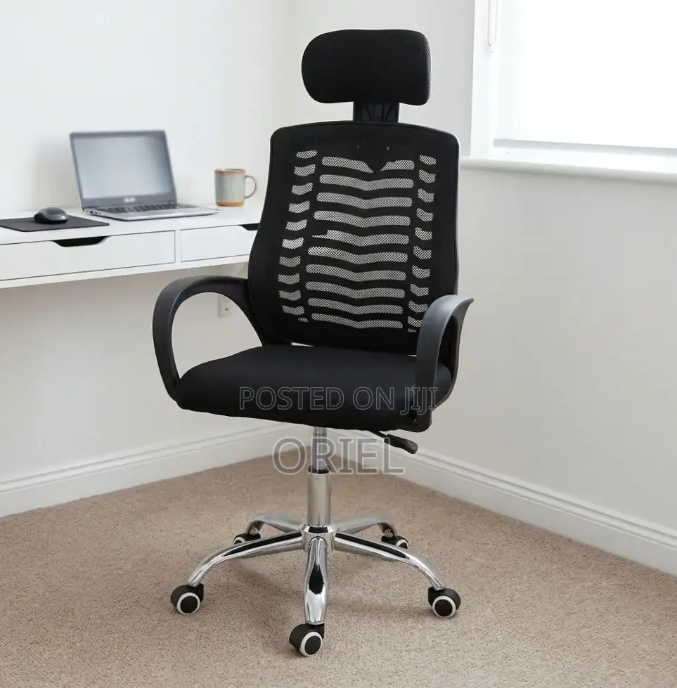 Office Chair : Adjustable Mesh Headrest Chair