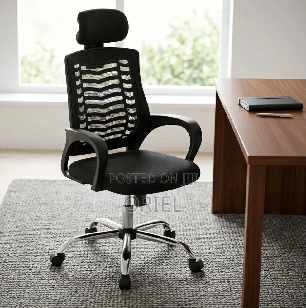 Office Chair : Adjustable Mesh Headrest Chair