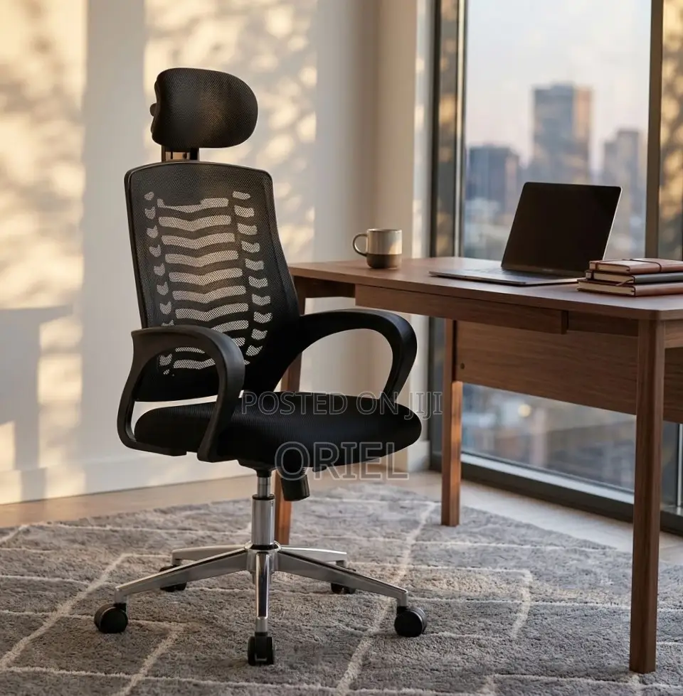 Office Chair : Adjustable Mesh Headrest Chair
