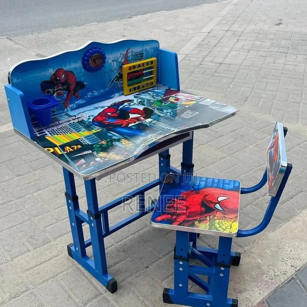 Executive Adjustable Kids Study Table Desk. Pink and Blue