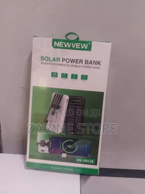 10000mah Newvew Solar or Electric Power Bank With Fast Charging Cables